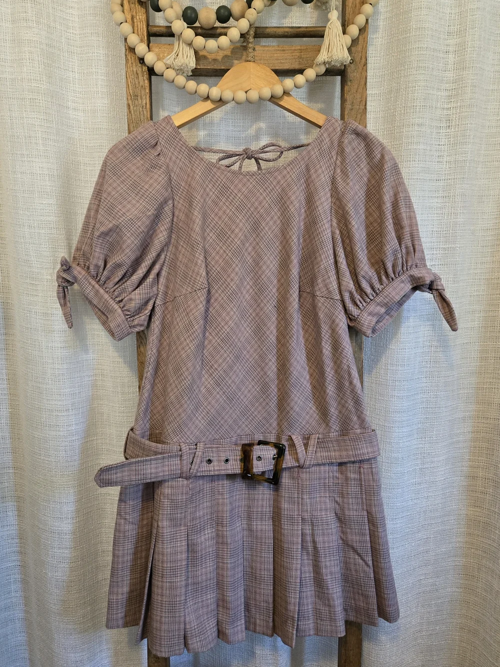 Free People Sevi Plaid Drop-waist Dress